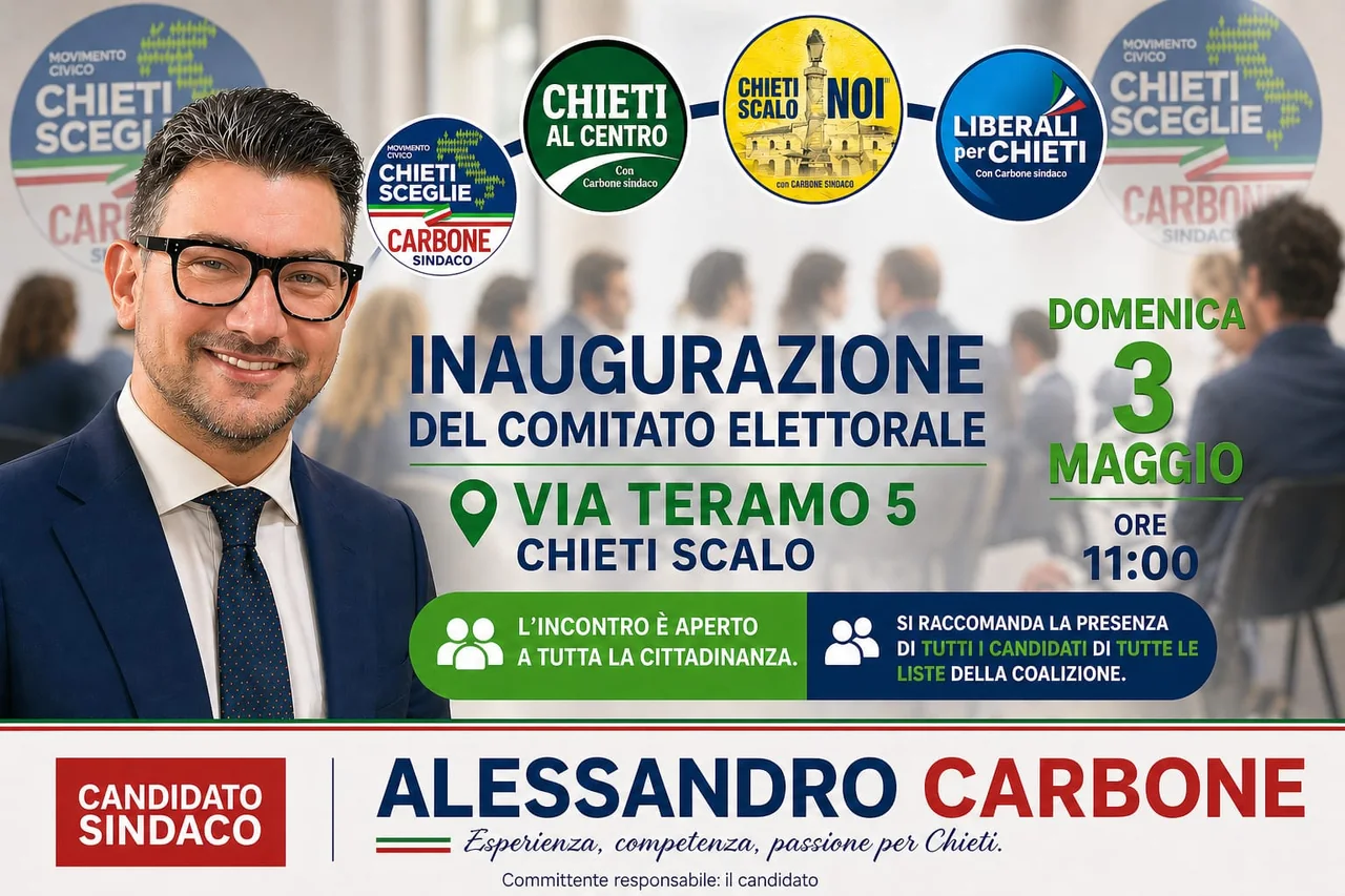 Locandina inaugurazione del comitato elettorale del 3 maggio